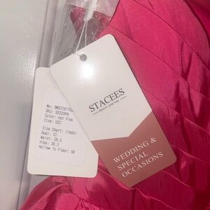 Stacees Hot Pink Dress, Brand New Size 2